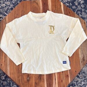 Disney Cream Long Sleeve Jersey with gold glitter detail